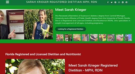 image showing sample website for Health and Fitness Consulting